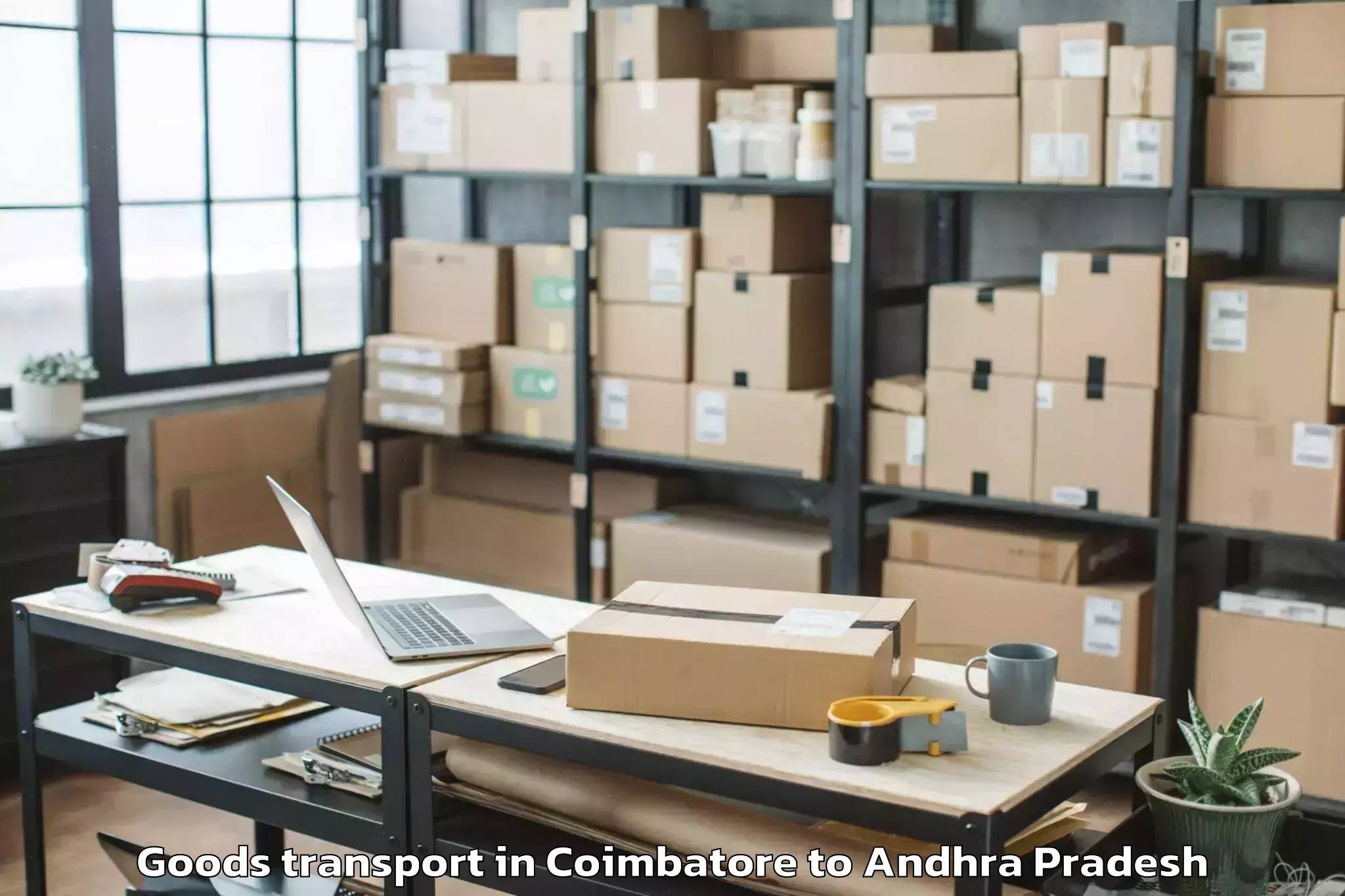 Top Coimbatore to Pamarru Goods Transport Available